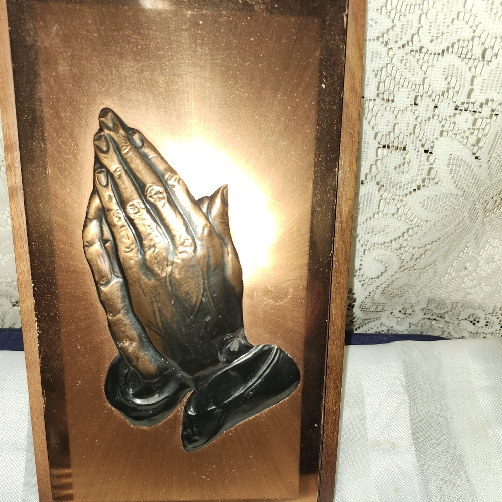 Bronze Praying Hands Wall Art